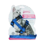 Pettorina per gatti con guinzaglio L, colori assortiti rosso o blu – Pawise Kitten Harness With Leash - immagine 3