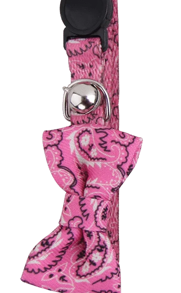 Collare per gatti con fiocco rosa – Pawise Cat Collar With Bowknot
