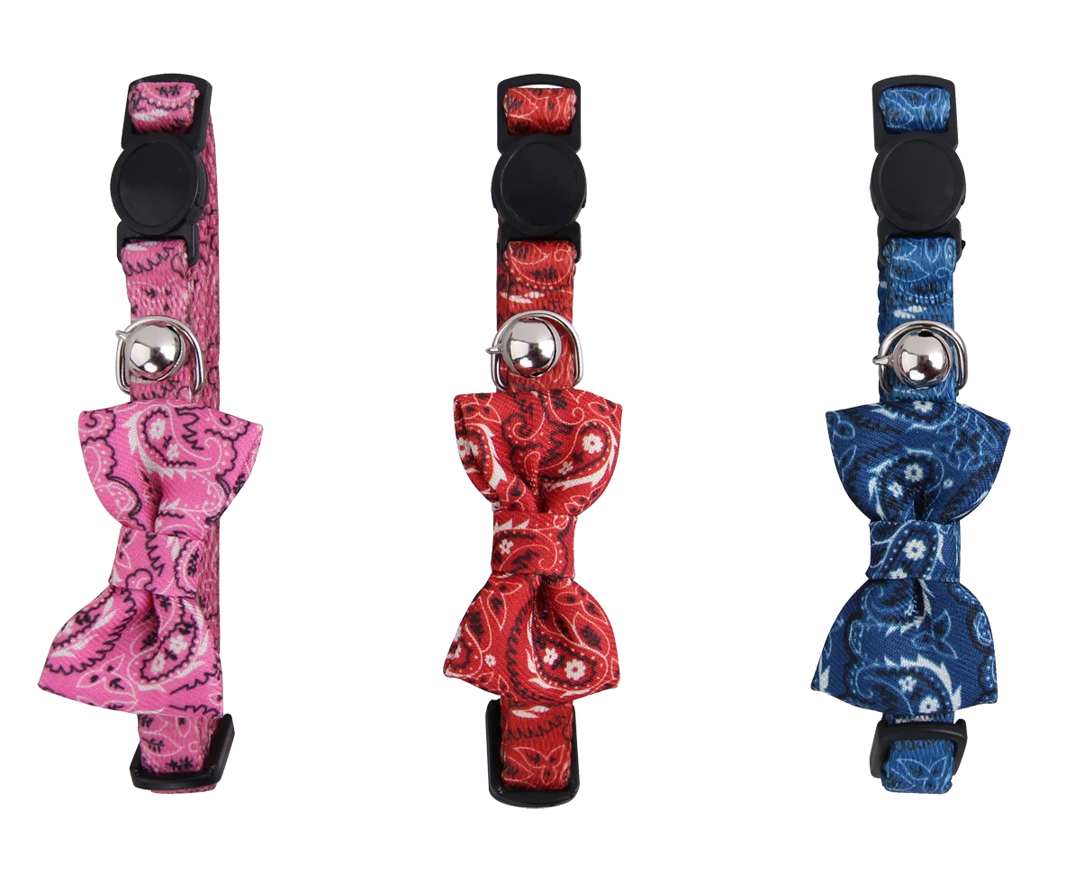 Collare per gatti con fiocco rosso – Pawise Cat Collar With Bowknot - immagine 2