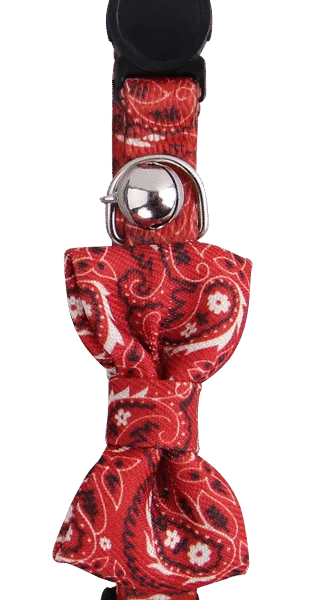 Collare per gatti con fiocco rosso – Pawise Cat Collar With Bowknot