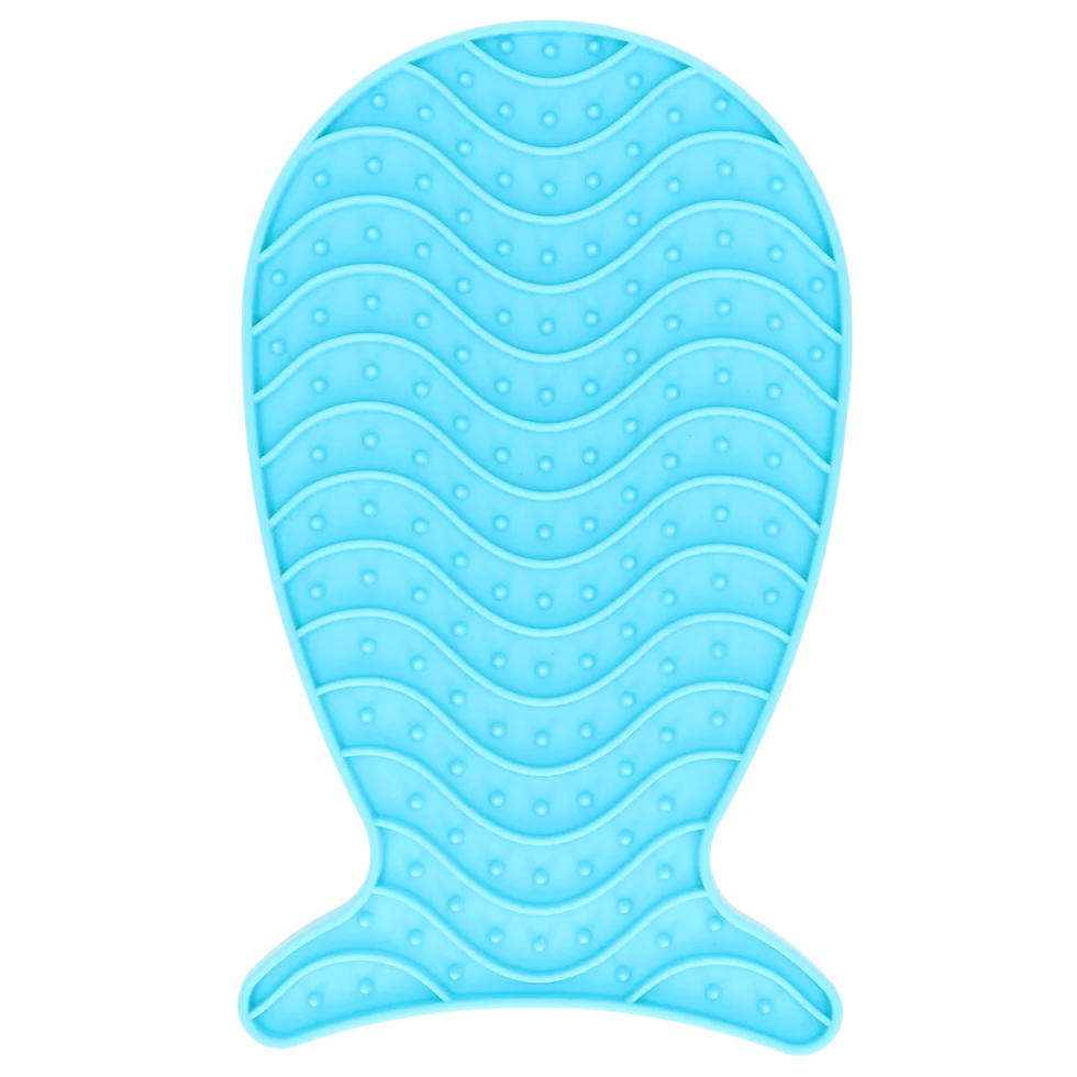 Tappetino da leccare per gatti a forma di pesce con 2 ventose, 23 x 13 cm – Pawise Lick It - immagine 2