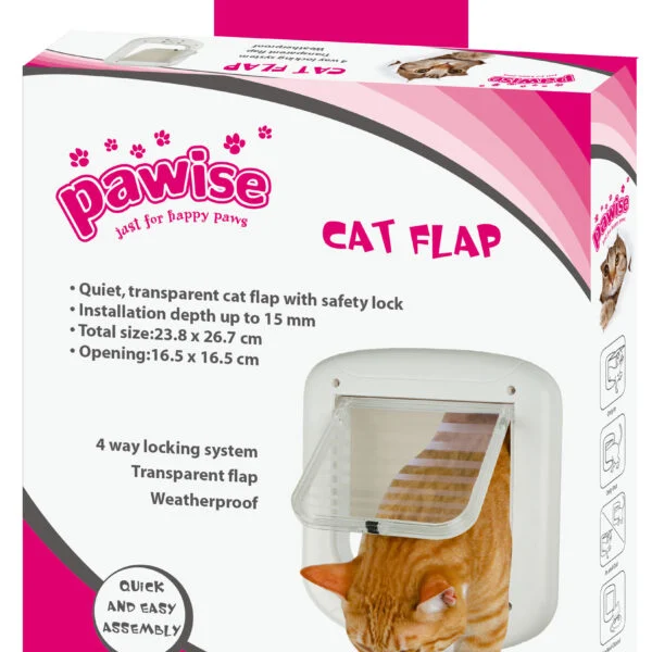 Sportello per gatti a 4 posizioni, 23,8 x 26,7 cm – Pawise