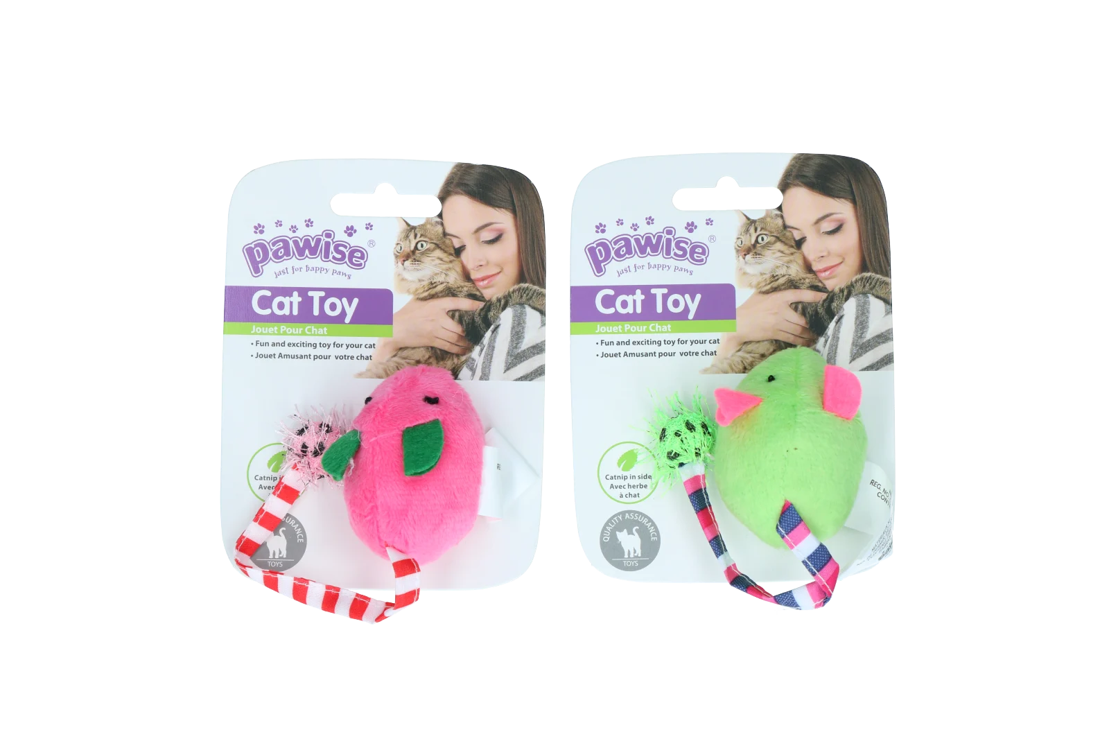 Topolino di peluche con erba gatta e fruscio, 16 cm – Pawise Plush Mice Toy - immagine 1