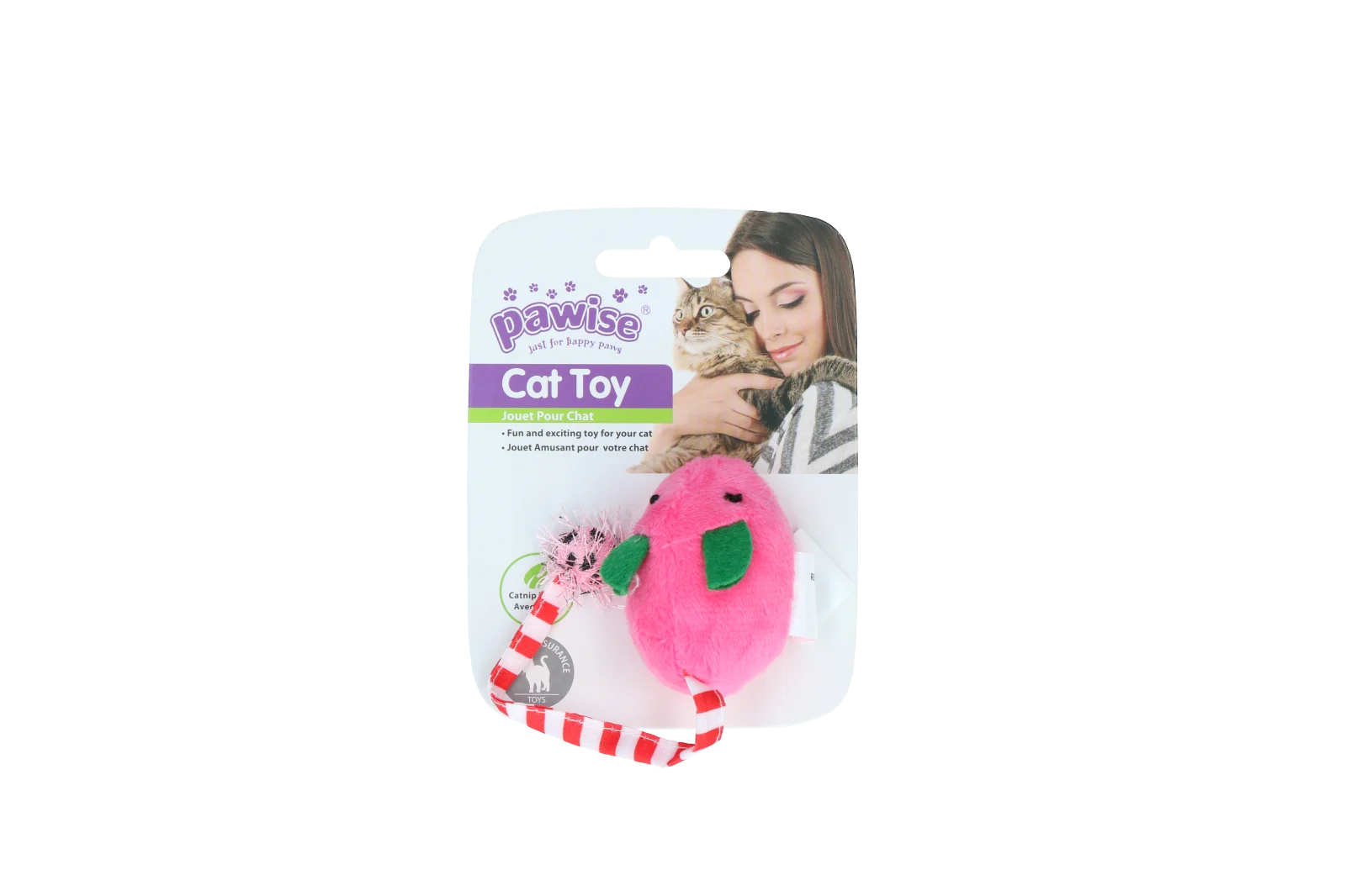 Topolino di peluche con erba gatta e fruscio, 16 cm – Pawise Plush Mice Toy - immagine 3
