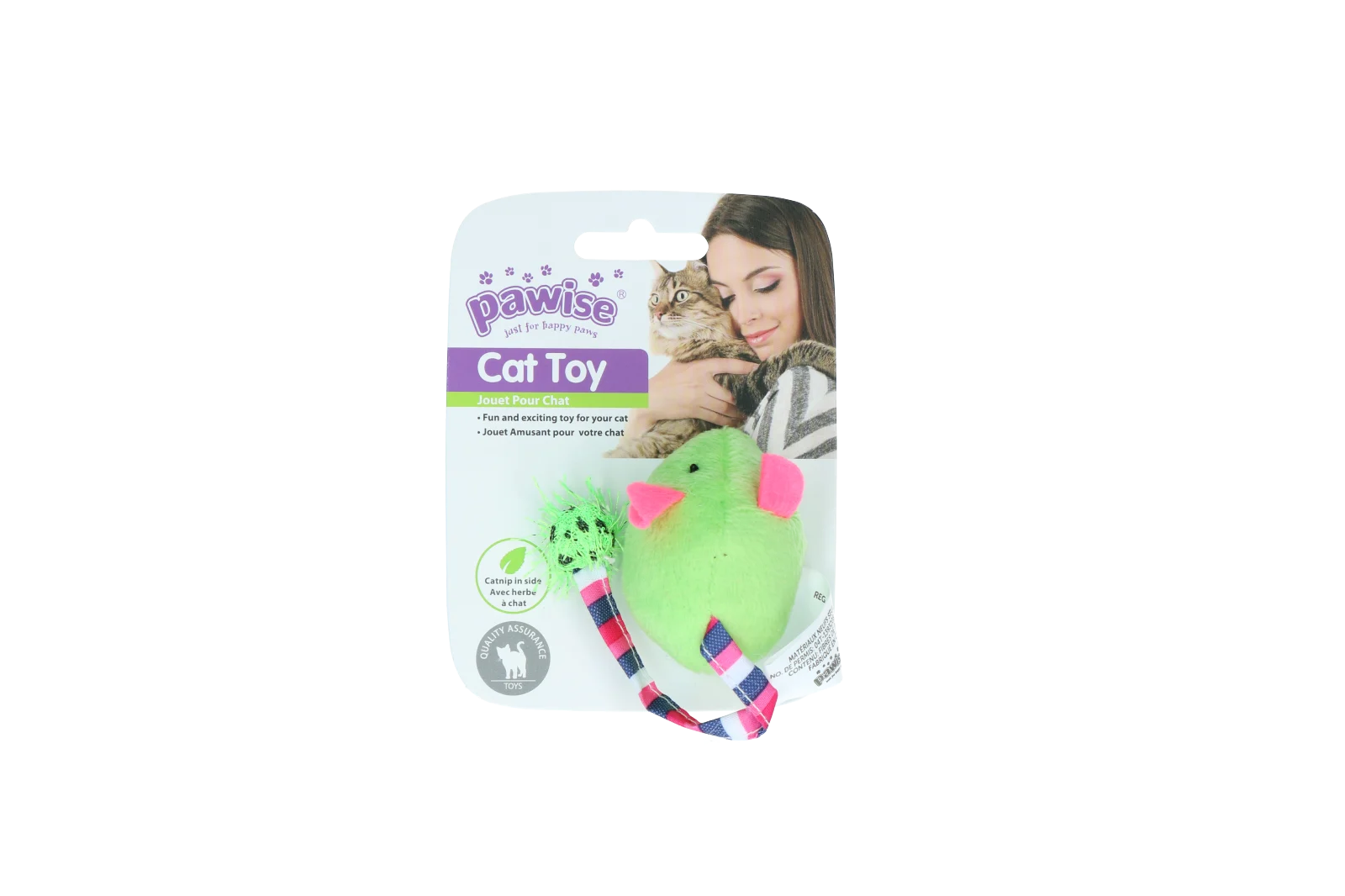 Topolino di peluche con erba gatta e fruscio, 16 cm – Pawise Plush Mice Toy - immagine 2