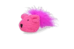Topolino di lana con erba gatta e piume, 14 cm – Pawise Cat Toy Wool Mouse - immagine 5