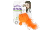 Topolino di lana con erba gatta e piume, 14 cm – Pawise Cat Toy Wool Mouse - immagine 2