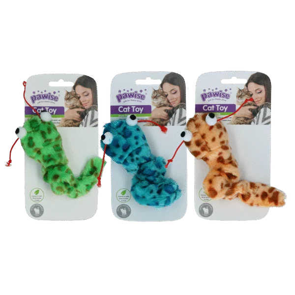 Gioco interattivo per gatti con coda vibrante estraibile ed erba gatta, 16 cm – Pawise Interactive Cat Toy