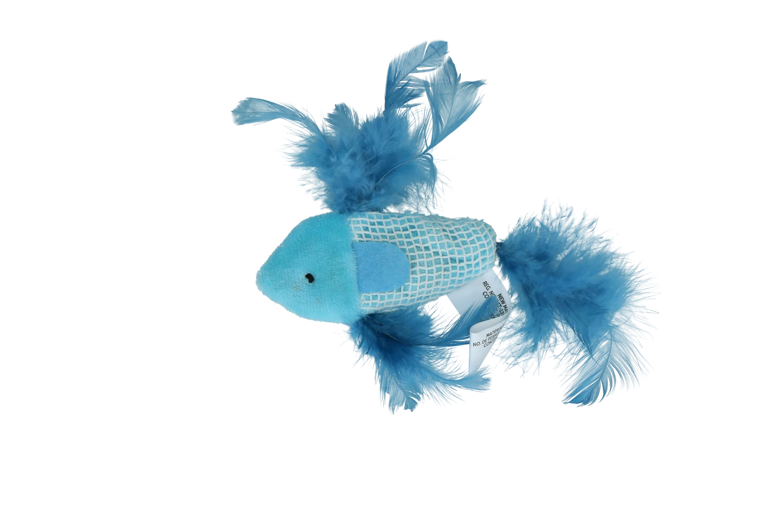 Pesce gioco per gatti con erba gatta e piumette – Pawise 100% Catnip Toy Vis - immagine 5