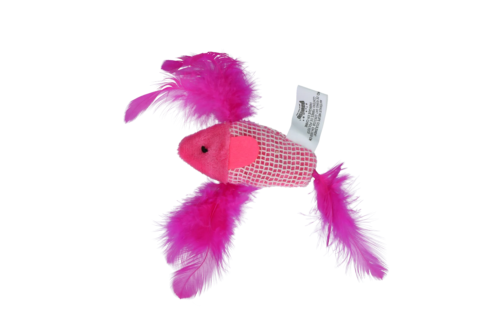 Pesce gioco per gatti con erba gatta e piumette – Pawise 100% Catnip Toy Vis - immagine 4