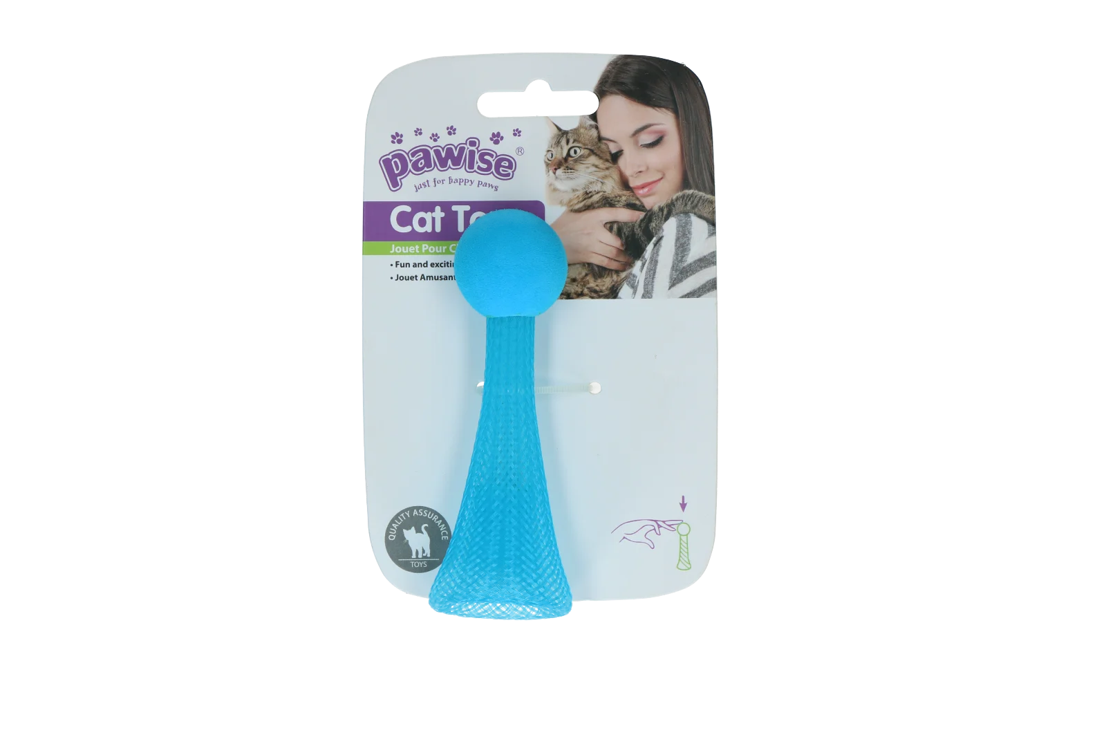 Gioco per gatti saltellante con luce LED lampeggiante, 10 cm – Pawise Cat Light-up Toy - immagine 2