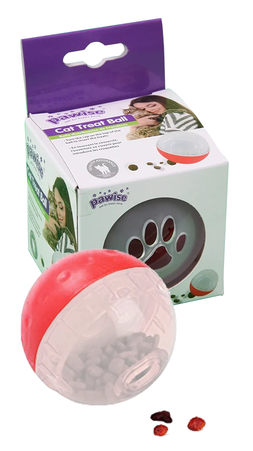 Palla port snack per gatti, ø 8 cm – Pawise Cat Treat Ball - immagine 2