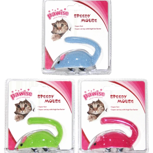 Topolino in pile con meccanismo a molla, 9 cm – Pawise Speedy Mouse