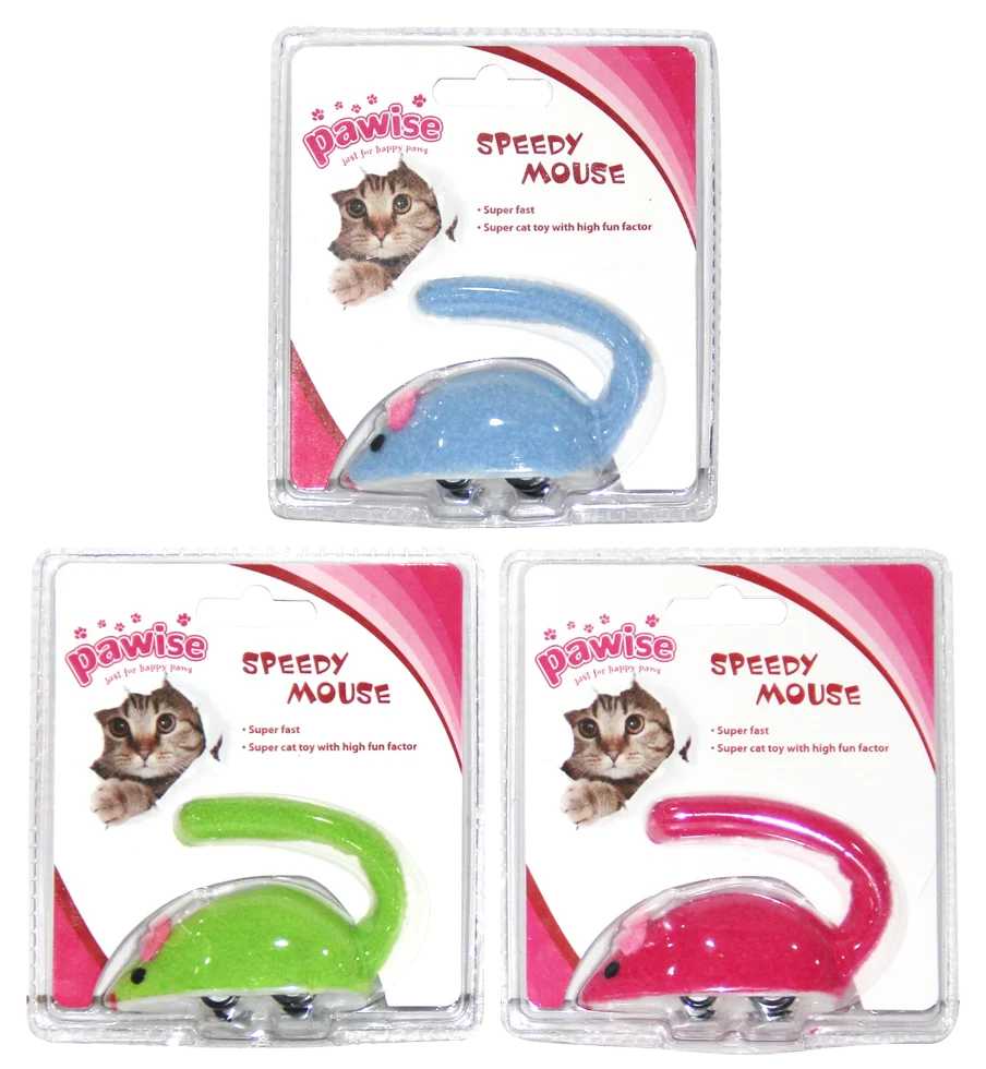 Topolino in pile con meccanismo a molla, 9 cm – Pawise Speedy Mouse - immagine 1