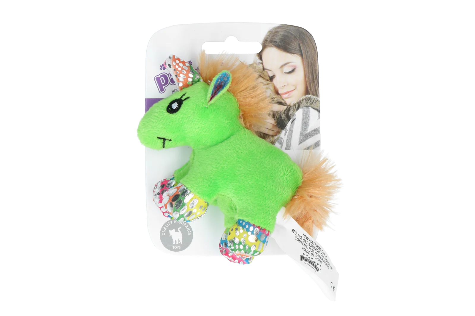 Peluche per gatti con erba gatta e piumette, 12 x 8 cm – Pawise meow meow life Unicorn - immagine 4