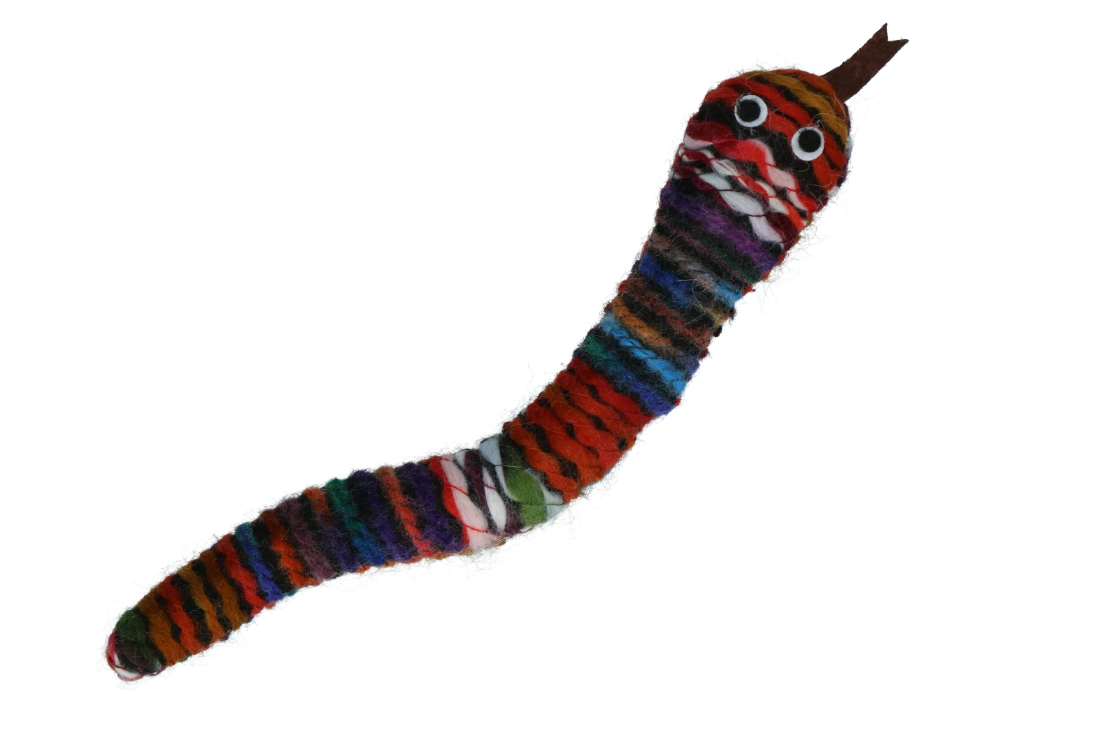 Serpente giocattolo in maglia con erba gatta e squeaker, 23 cm – Pawise Wool-Wool life Slang - immagine 5