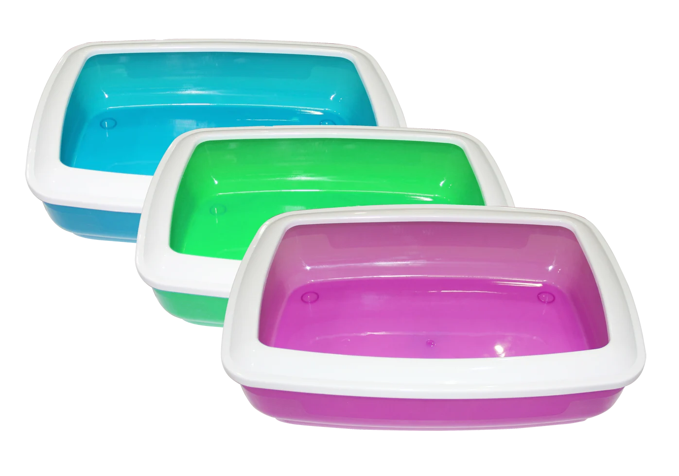 Lettiera in plastica, 48 x 36 cm, assortita – Pawise Cat Litter Tray - immagine 1