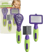 Set per la cura di conigli e roditori con 3 spazzole da 12 a 13 cm – Pawise Grooming Kit Rodents & Rabbits - immagine 2