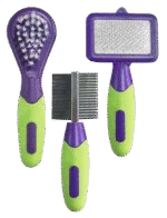 Set per la cura di conigli e roditori con 3 spazzole da 12 a 13 cm – Pawise Grooming Kit Rodents & Rabbits - immagine 3