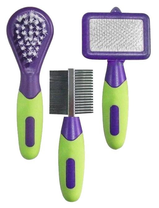 Set per la cura di conigli e roditori con 3 spazzole da 12 a 13 cm – Pawise Grooming Kit Rodents & Rabbits - immagine 3