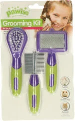 Set per la cura di conigli e roditori con 3 spazzole da 12 a 13 cm – Pawise Grooming Kit Rodents & Rabbits