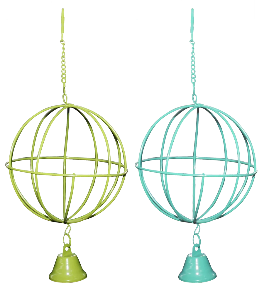 Palla port snack con campanellino per cavie e criceti, Ø 10 cm – Pawise Hay Ball - immagine 3