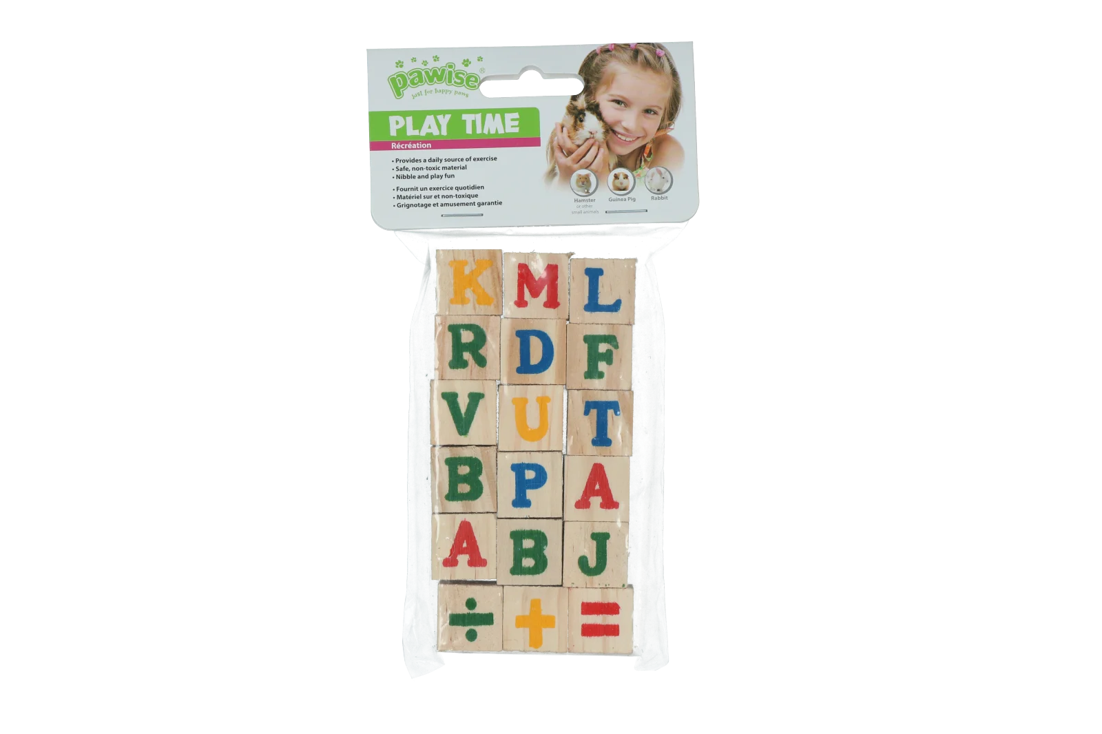 Blocchetti da rosicchiare in legno, 18 pezzi – Pawise Play Time Small Pet Speelblokken - immagine 1