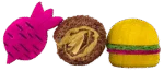 Cubetti da rosicchiare in legno e luffa per conigli e roditori – Pawise Wooden Loofah Pretty Toys No2 - immagine 3