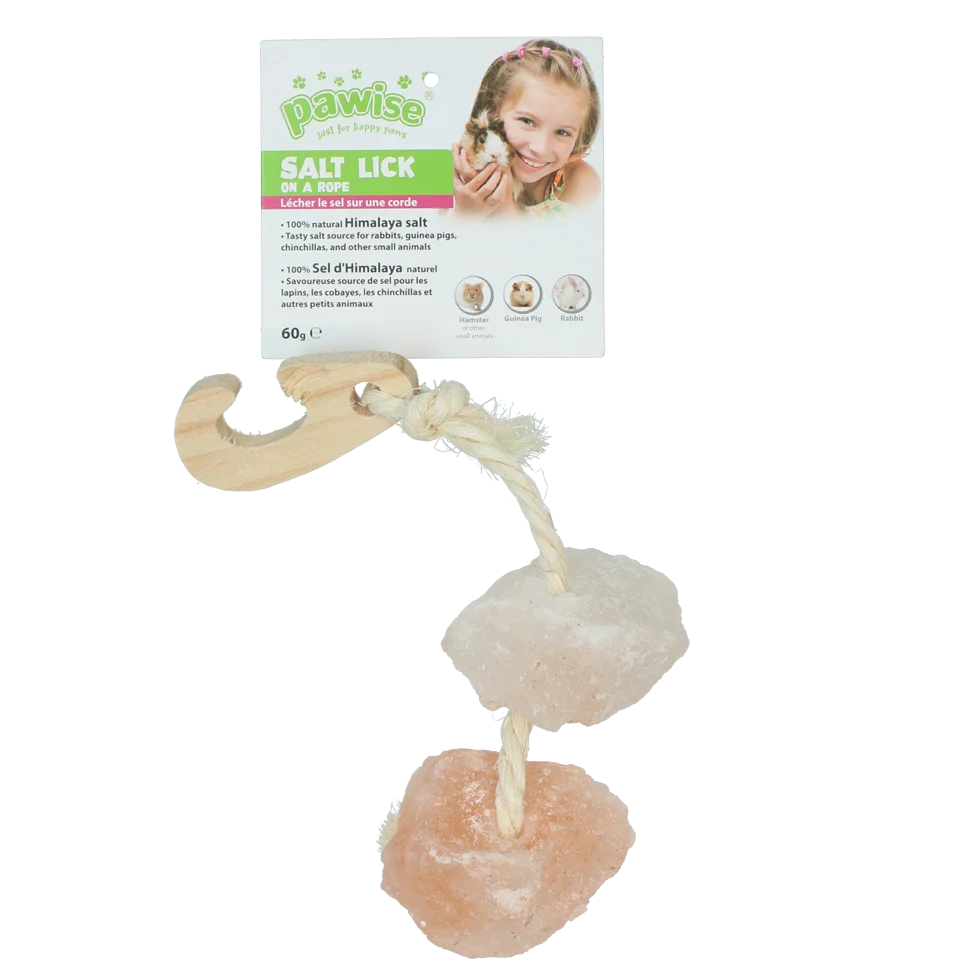 Pietra di sale dell’Himalaya con cordino – Pawise Himalayan Salt On A Rope - immagine 2