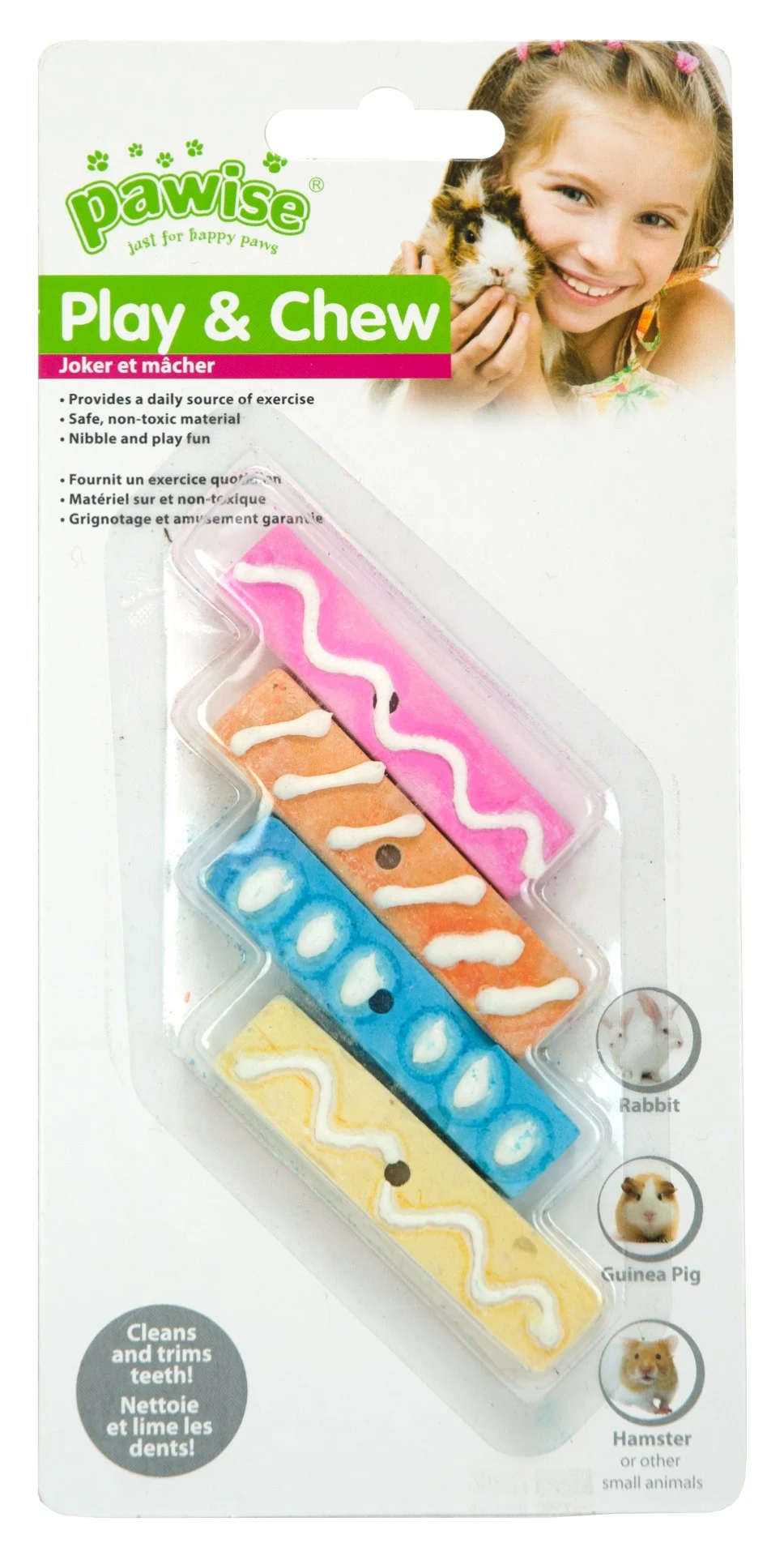 Snack da rosicchiare per conigli e porcellini d’India, 6 cm – Pawise Play & Chew Mineral Candy - immagine 1