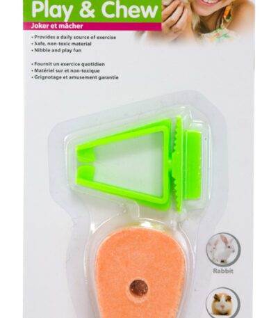 Carota da rosicchiare per conigli e cavie, spessore 1 cm – Pawise Play & Chew Salt Carrot