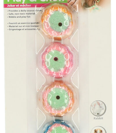 Tortina da rosicchiare per conigli e cavie, 3 x 1 cm – Pawise Play & Chew Pie