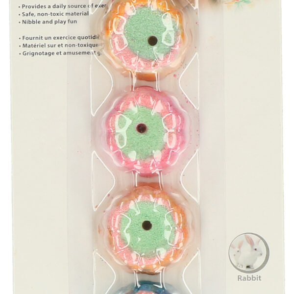 Tortina da rosicchiare per conigli e cavie, 3 x 1 cm – Pawise Play & Chew Pie
