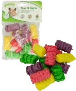 Gioco da rosicchiare per conigli e cavie, 4 x 2,5 cm – Pawise Play & Chew Pops S - immagine 2