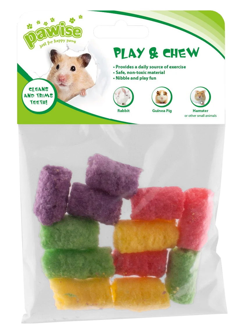 Gioco da rosicchiare per conigli e cavie, 4 x 2,5 cm – Pawise Play & Chew Pops S - immagine 1