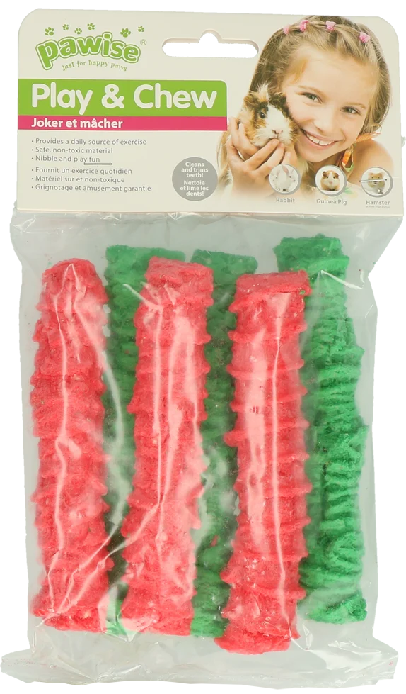 Lecca lecca da rosicchiare per conigli e porcellini d’India, 12 x 2,5 cm – Pawise Play & Chew Pops L - immagine 1