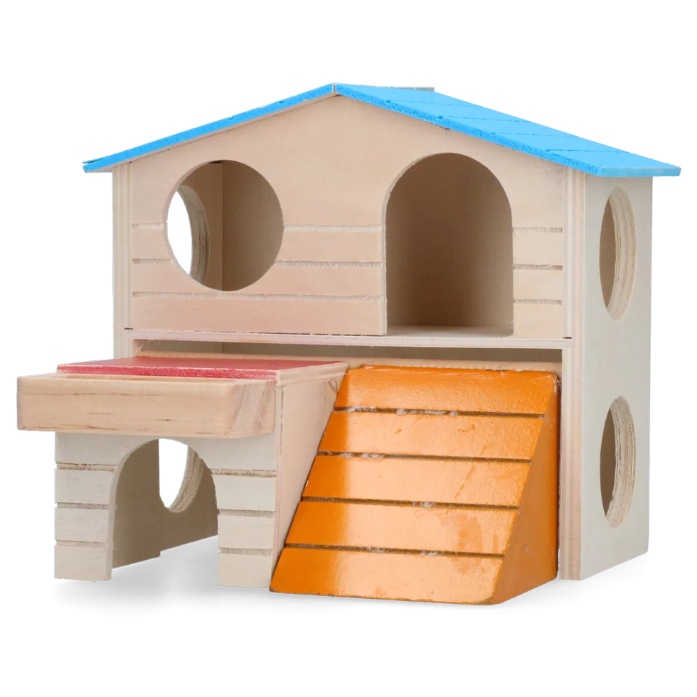 Casetta per piccoli roditori a 2 piani, 15 x 12 cm – Pawise 2 Story Play House - immagine 2