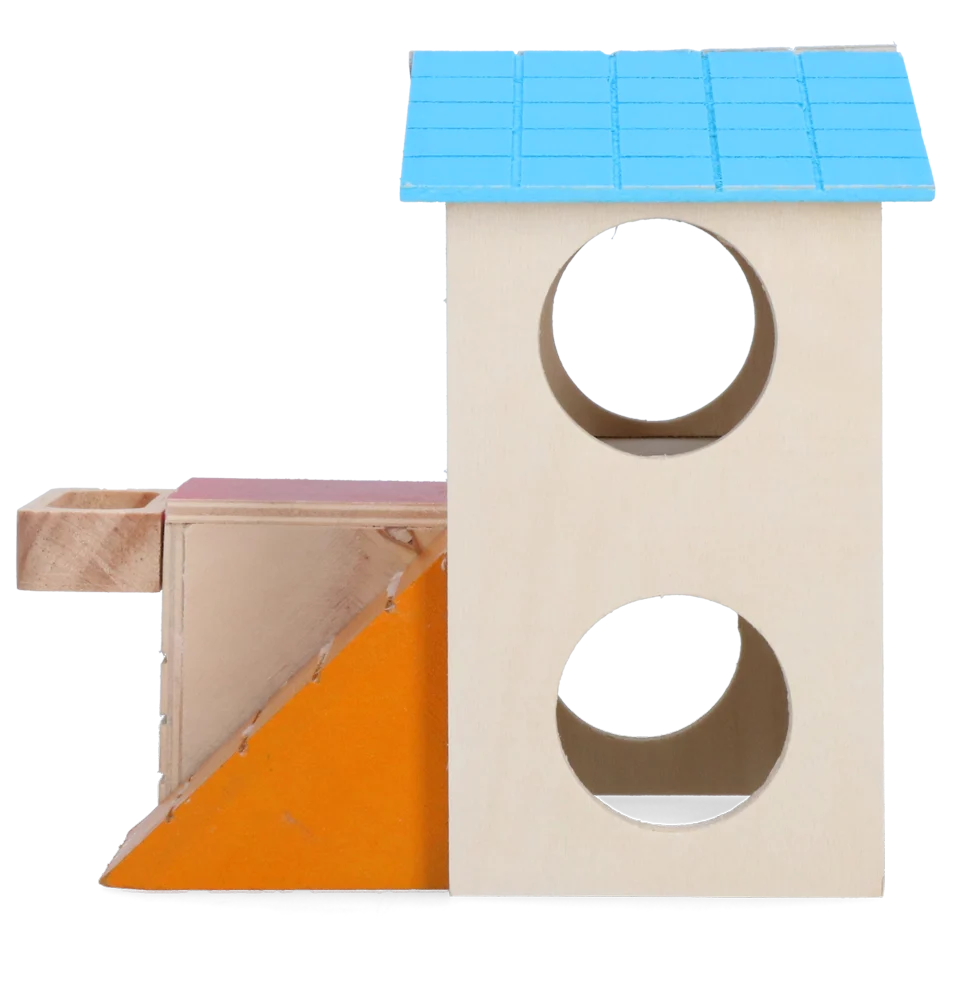 Casetta per piccoli roditori a 2 piani, 15 x 12 cm – Pawise 2 Story Play House - immagine 3
