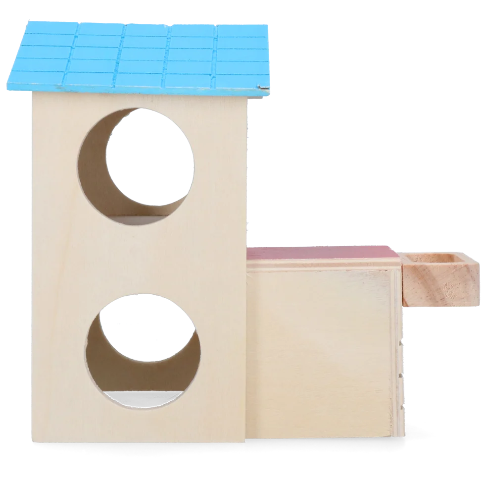 Casetta per piccoli roditori a 2 piani, 15 x 12 cm – Pawise 2 Story Play House - immagine 4