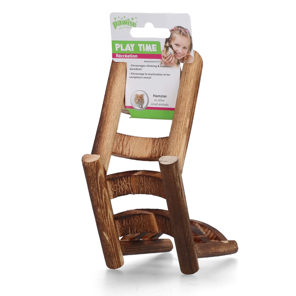 PAWI39183.png Scaletta in legno per criceti, 17 x 8 x 7 cm – Pawise WD Ladder Toy - immagine 1