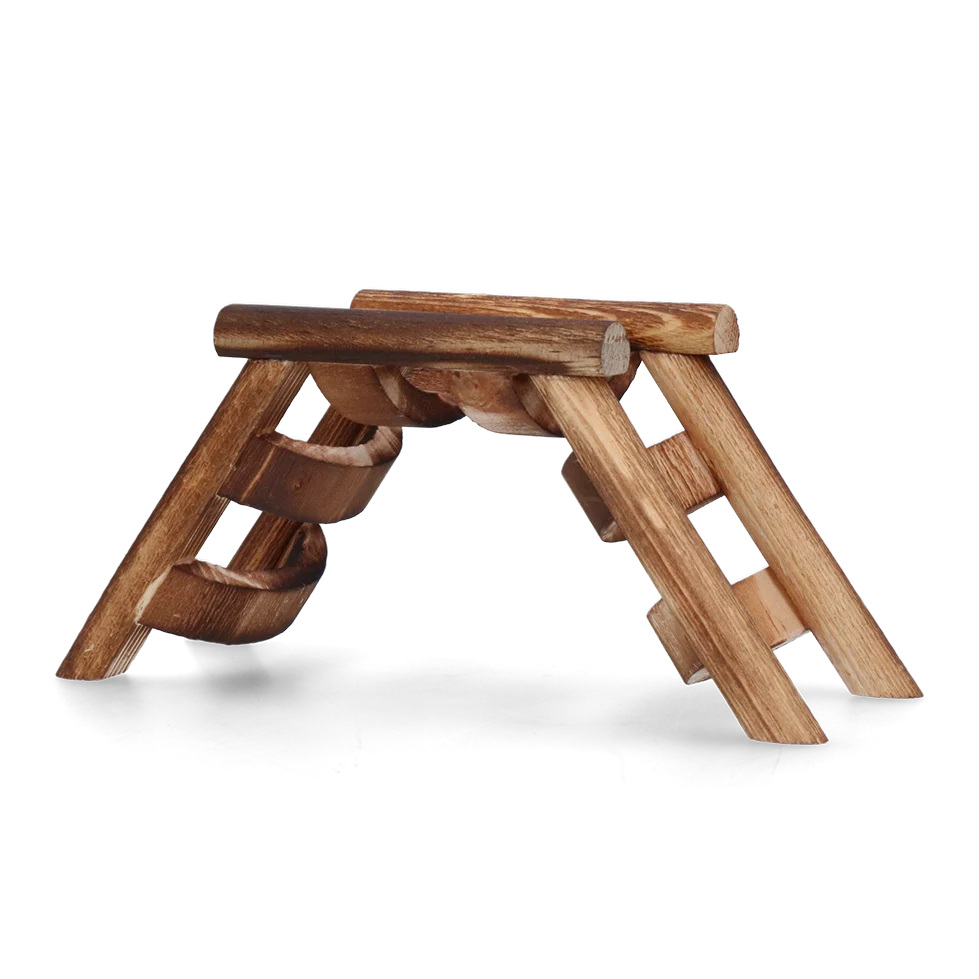 Scaletta in legno per criceti, 17 x 8 x 7 cm – Pawise WD Ladder Toy - immagine 2