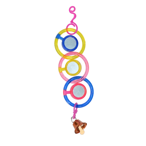 Catenella a specchio per uccelli con campanellino, 24 cm – Pawise Spinner Mirror Chain