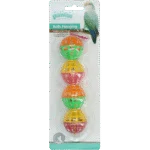 Palline gioco per uccelli con campanellini, 4 pezzi, 16 cm – Pawise Balls Hanging