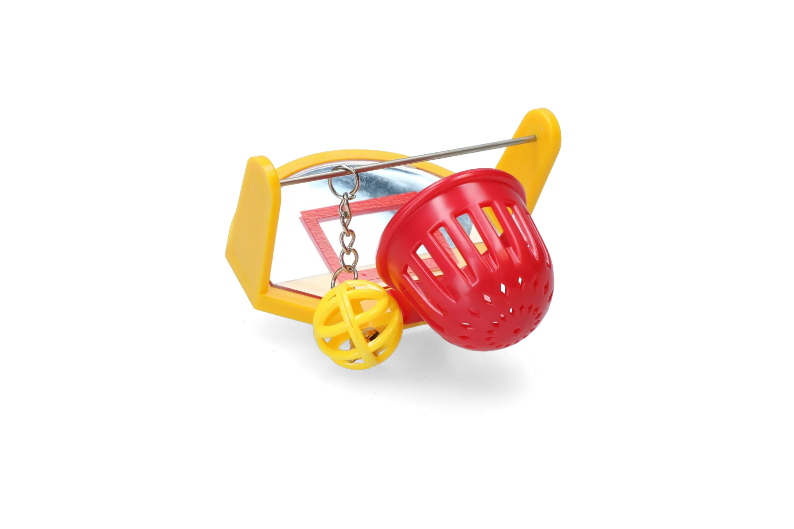 Canestro da basket per uccelli con specchio, 10 cm – Pawise Bird Basketball - immagine 2