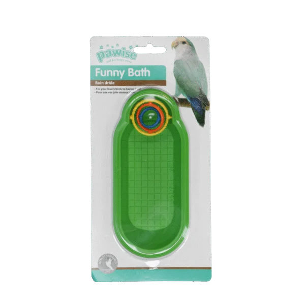 Vaschetta per il bagno degli uccelli con gioco, 17 cm, colori assortiti – Pawise Funny Bath