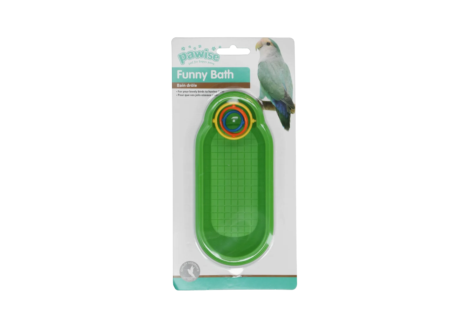 Vaschetta per il bagno degli uccelli con gioco, 17 cm, colori assortiti – Pawise Funny Bath - immagine 1