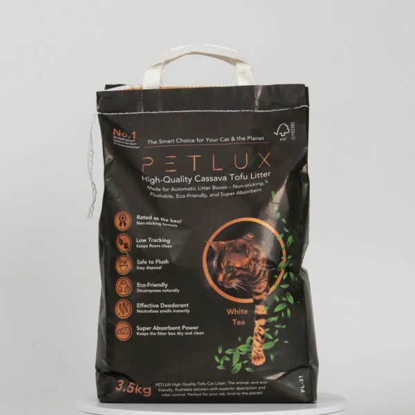 Lettiera agglomerante in tofu per lettiere automatiche, 3,5 kg – Petlux Cassava Tofu