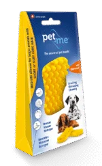 Spazzola in silicone per cani a pelo corto, gialla – Pet + Me