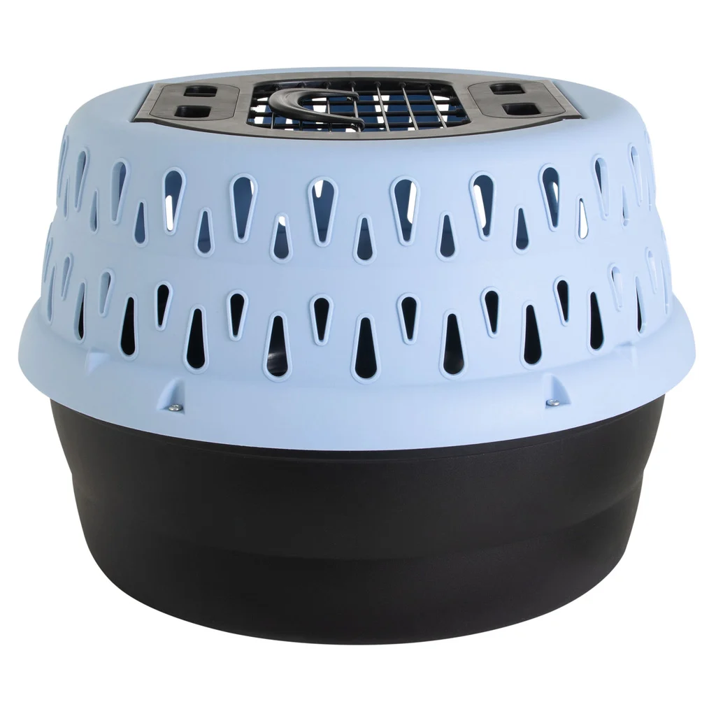 Trasportino rotondo per gatti con apertura superiore, blu – Petmate Get-A-Round Kennel - immagine 2