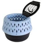 Trasportino rotondo per gatti con apertura superiore, blu – Petmate Get-A-Round Kennel - immagine 3